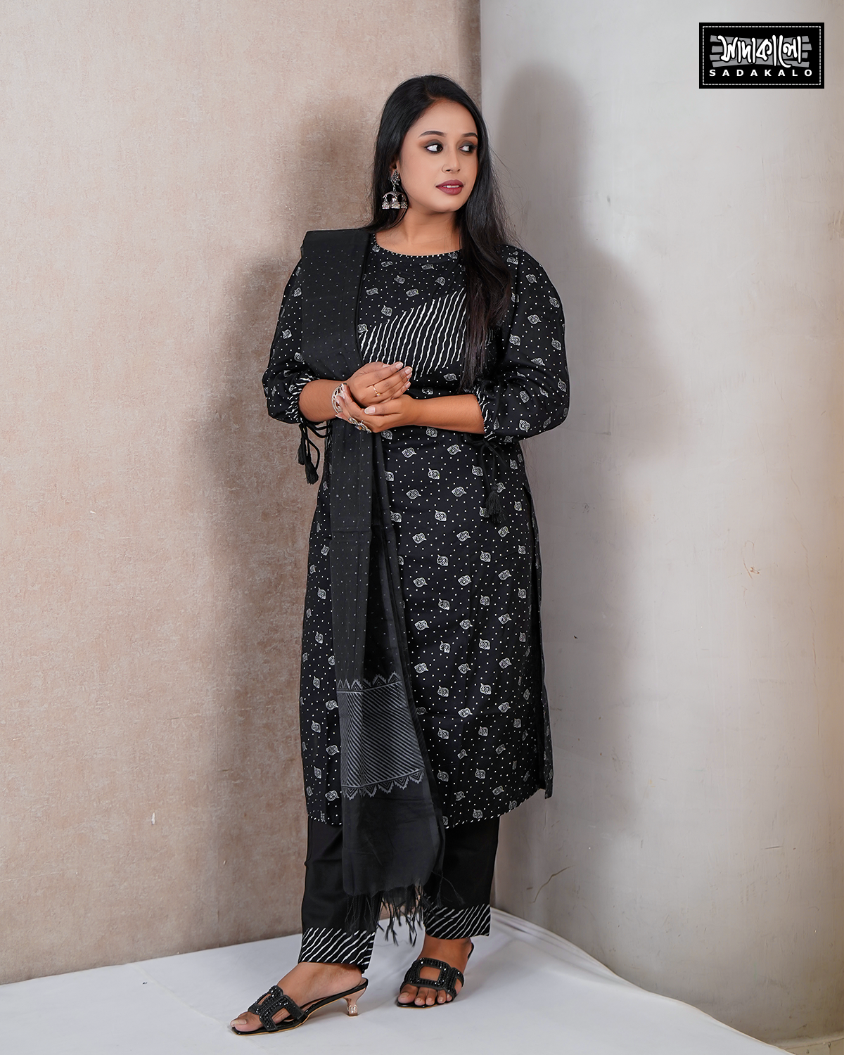 New Eid  Screen Print  Cotton Kameez