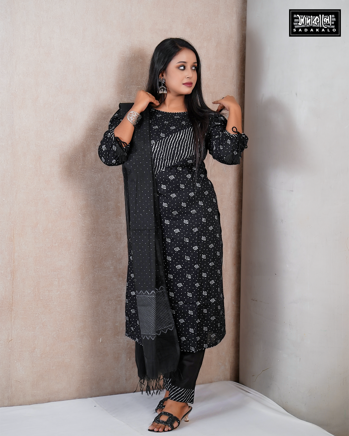 New Eid Screen Print Cotton Kameez - Image 4