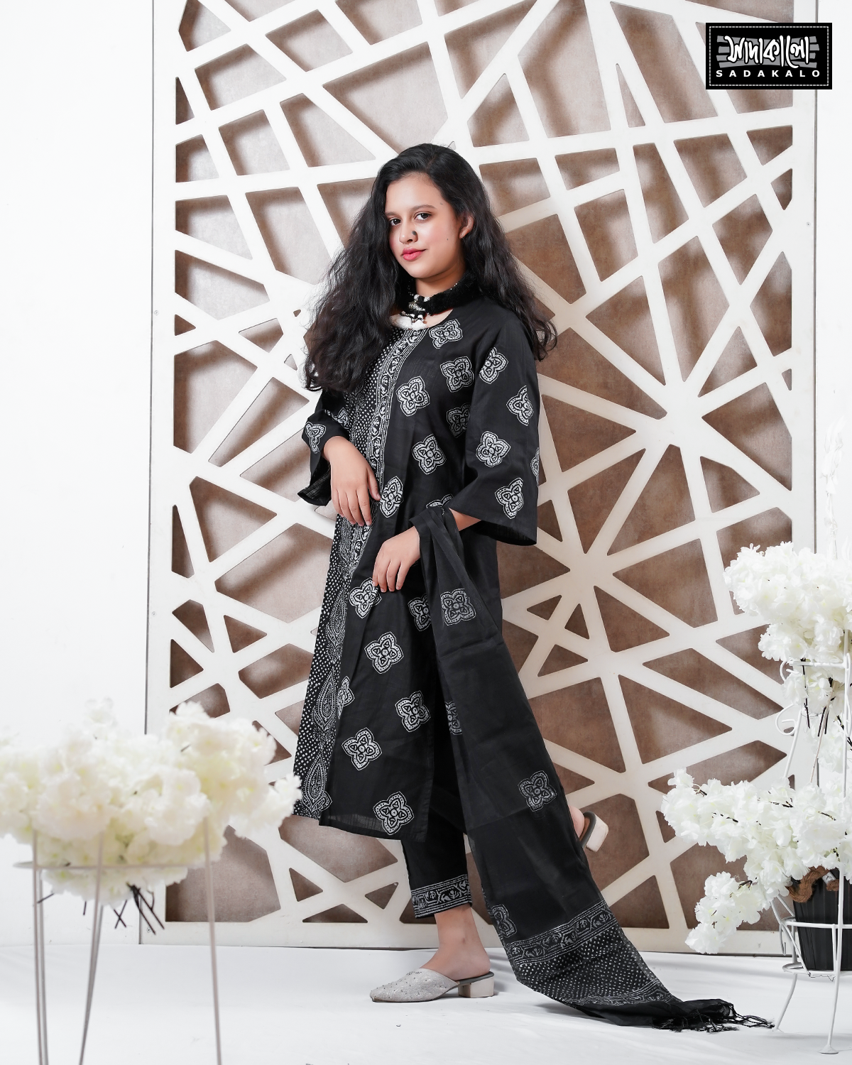 Eid Block Print Cotton Kameez