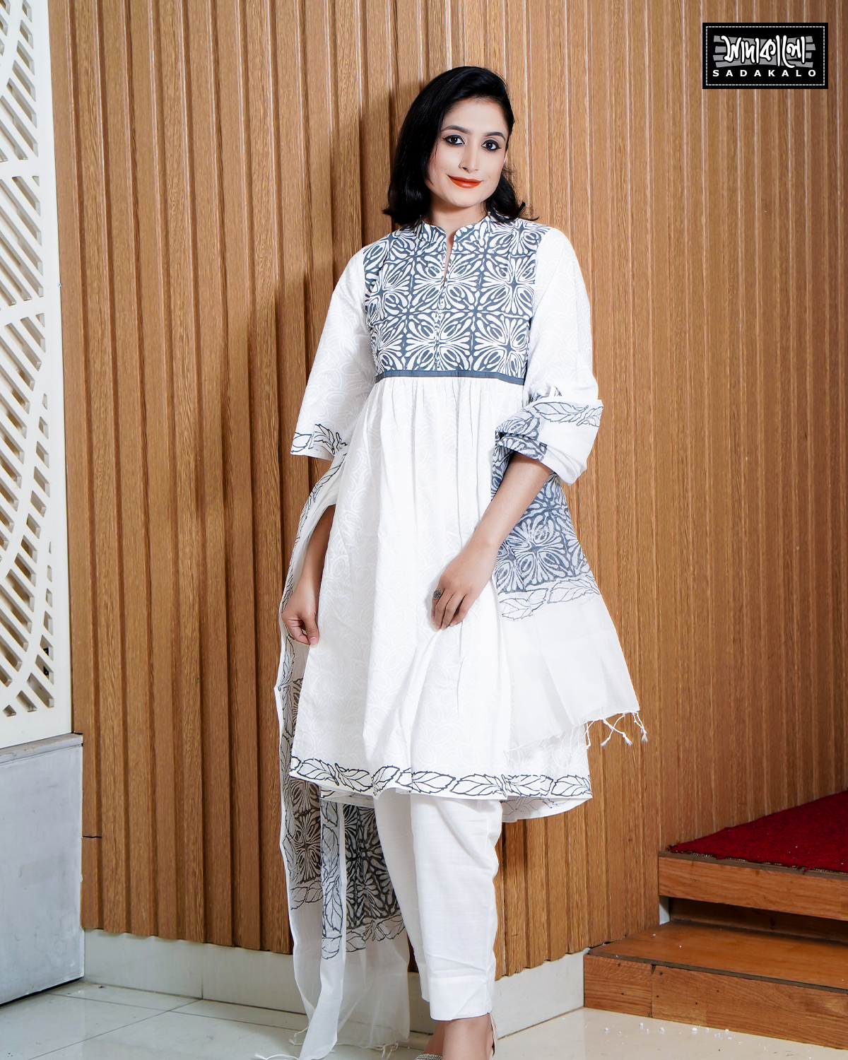 New Eid  Block Print  Cotton Kameez