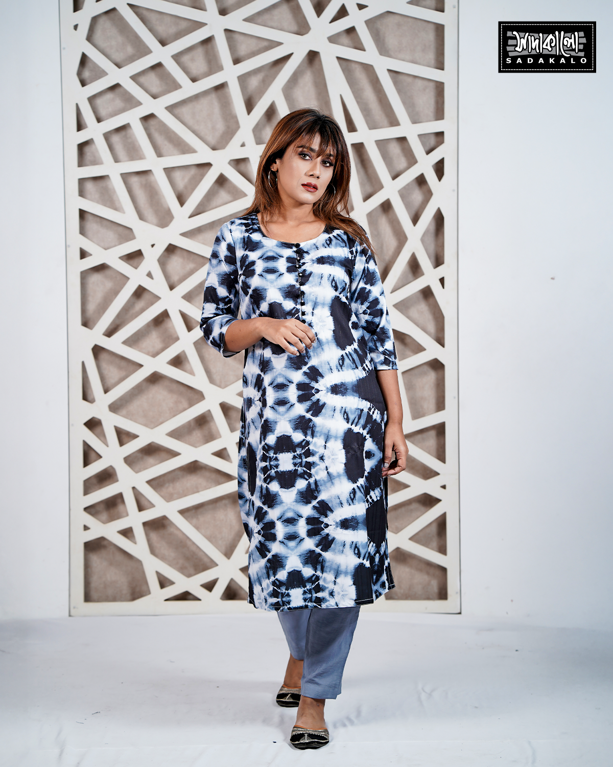 Eid New Block Print Lilen Single Kameez - Image 5