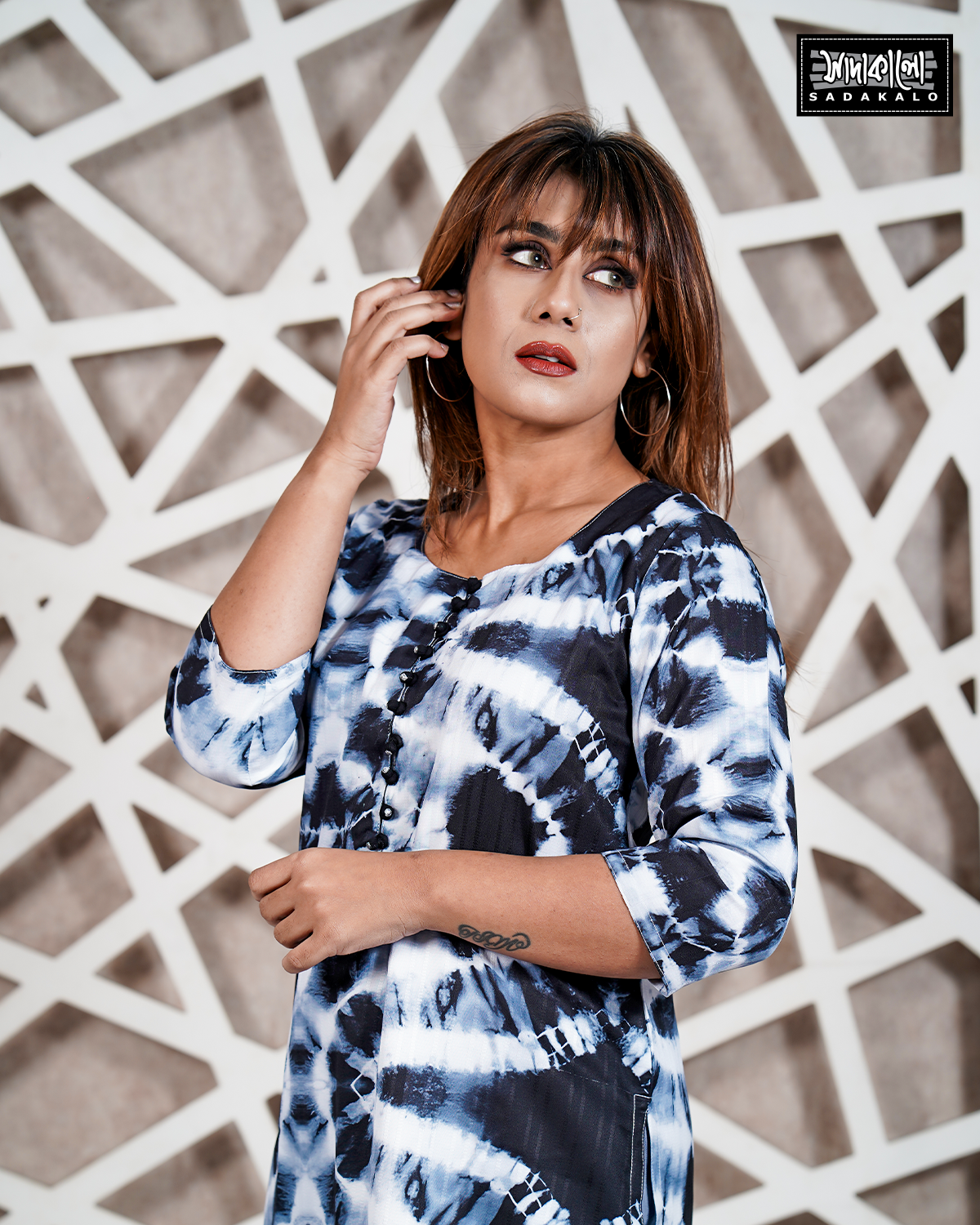 Eid New Block Print Lilen Single Kameez - Image 6