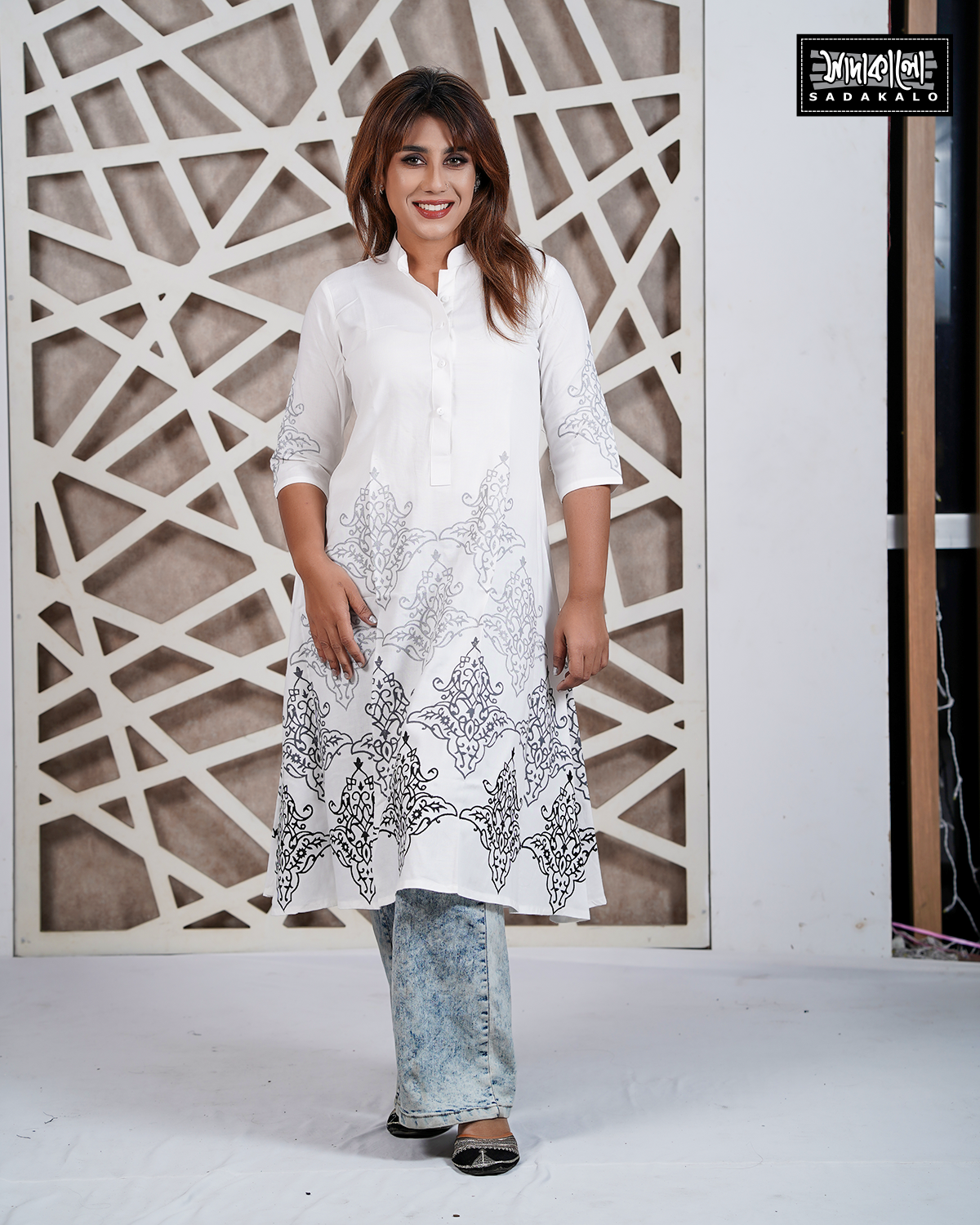 Eid Special Media Screen Print Single Kameez