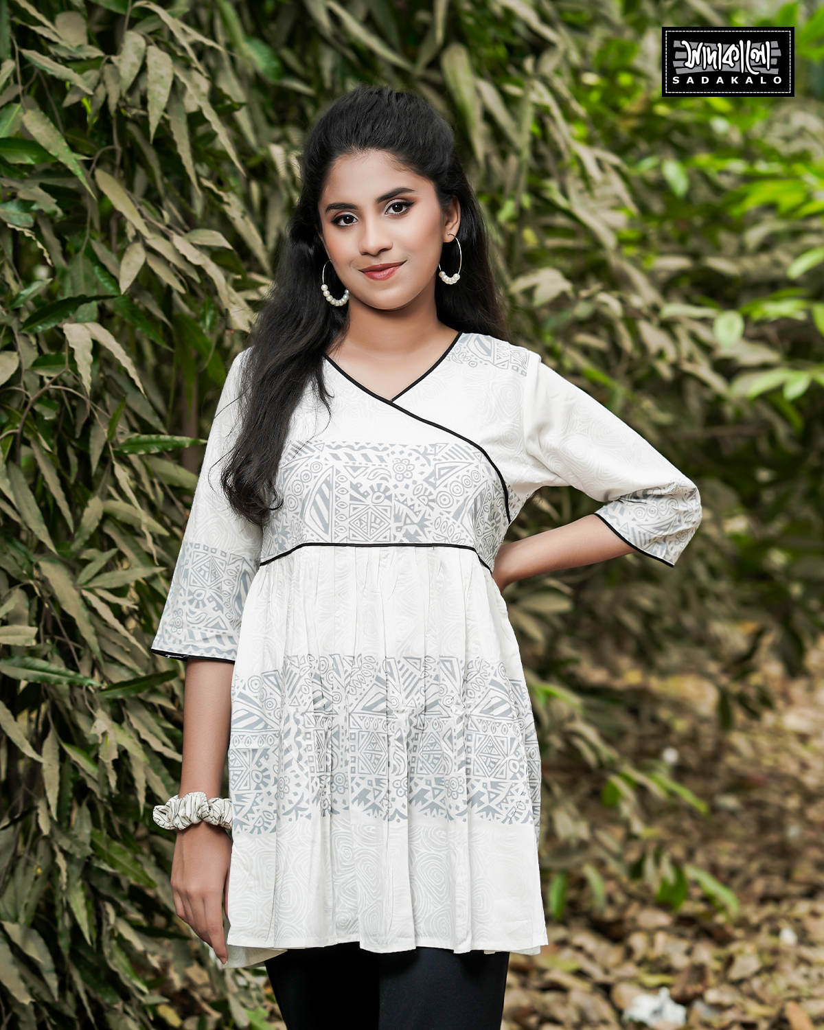 Eid New Arrivals Media Screen Print Lilen Tops