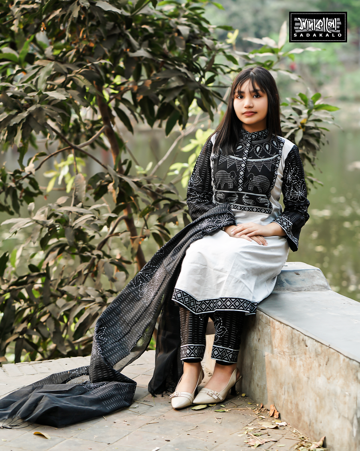 Eid Special Media Screen Print Cotton Kameez