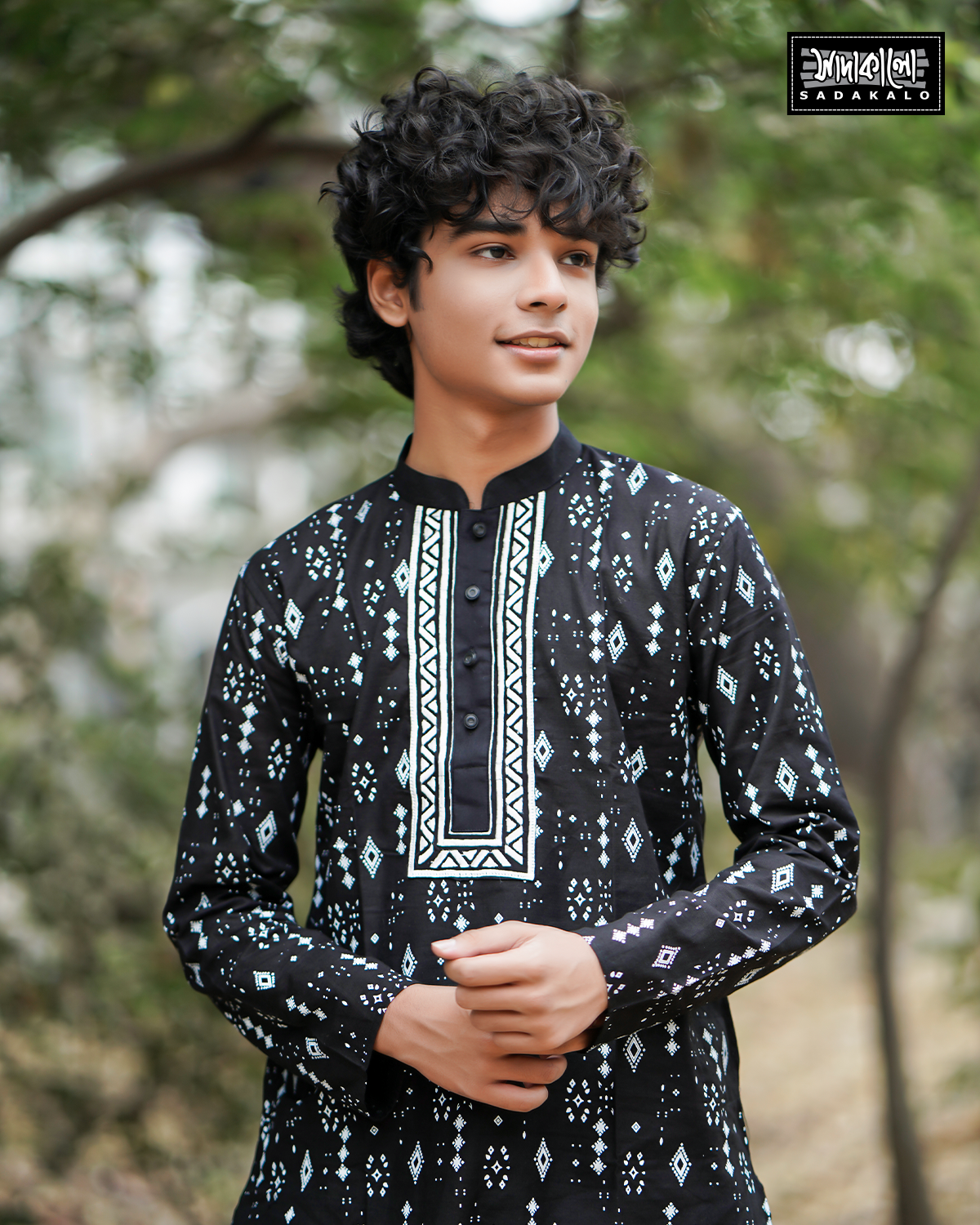 New  Screen Printed Cotton Baby Panjabi