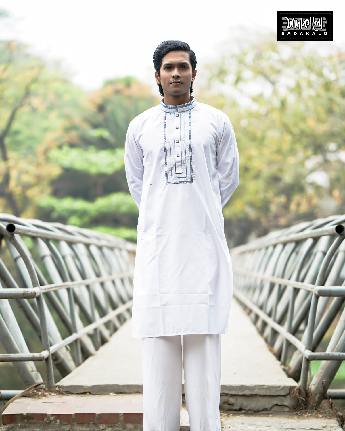 Cotton Fabric Embroidered Work Panjabi