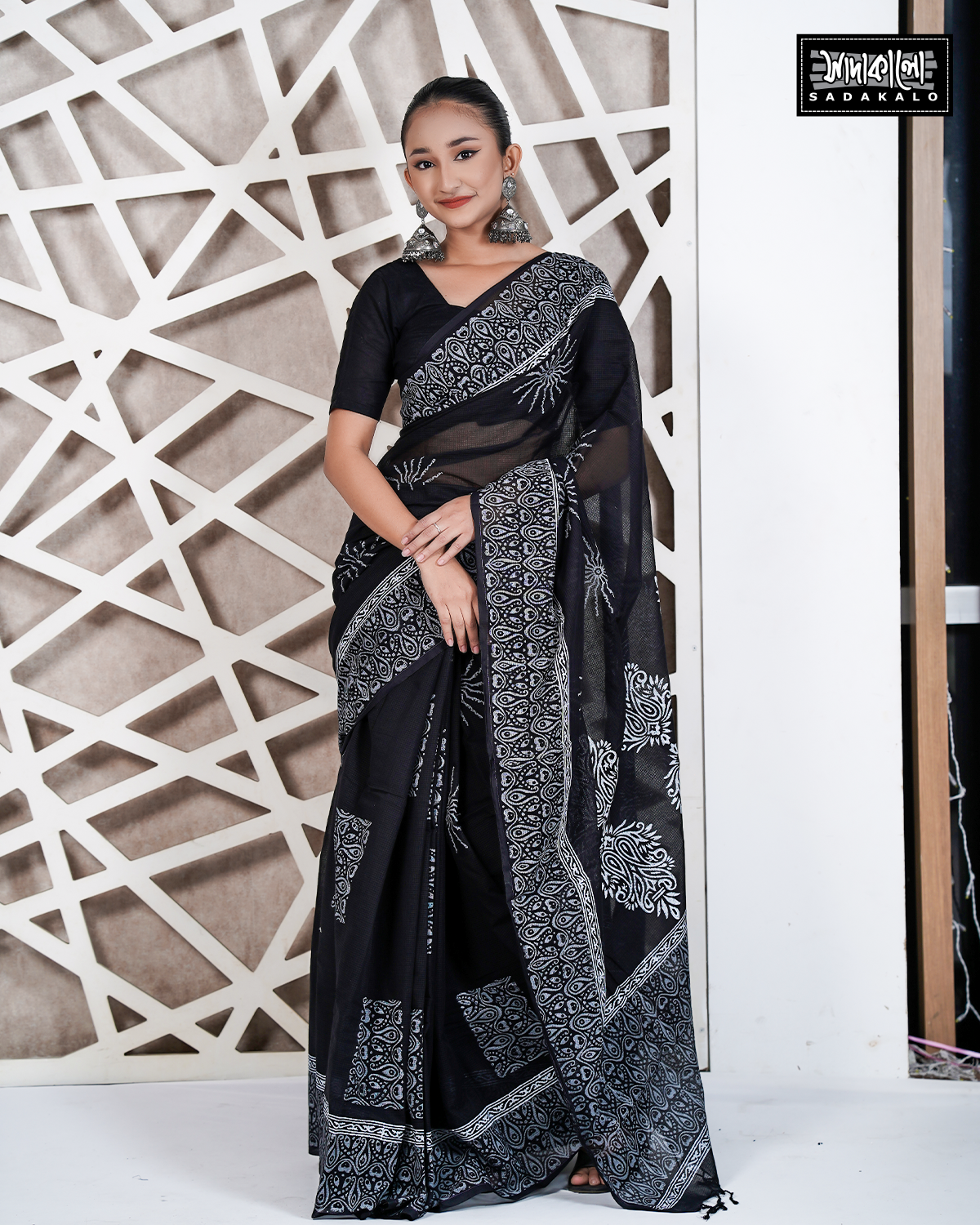 Block Printed Half Silk Sharee Eid 2026