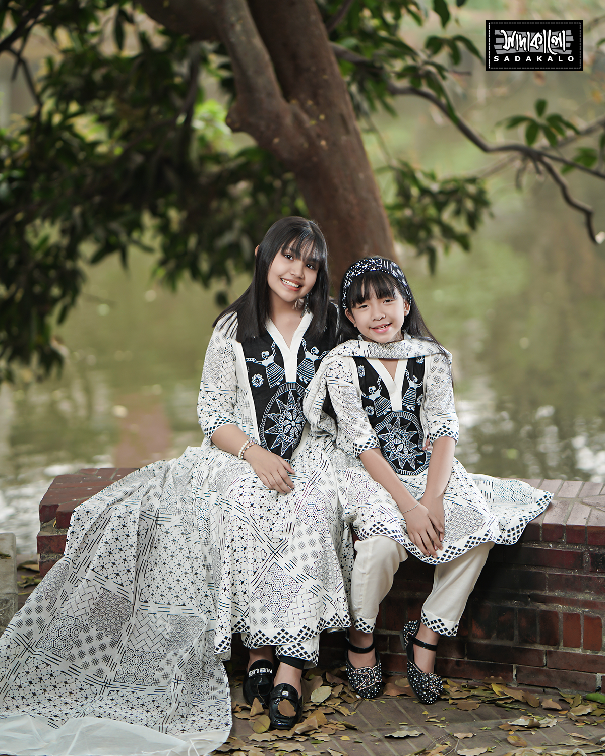 Mother's Day Special Matching Screen Print Cotton Kameez